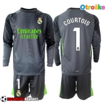Otroške Nogometnih dresov Real Madrid Thibaut Courtois #1 Vratar Tretji 2025-26 Dolgi rokavi (+ hlače)
